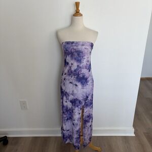 Caution to The Wind Womens Dress Size Large Lavender Tie Dye Fairy Y2K 90s Boho